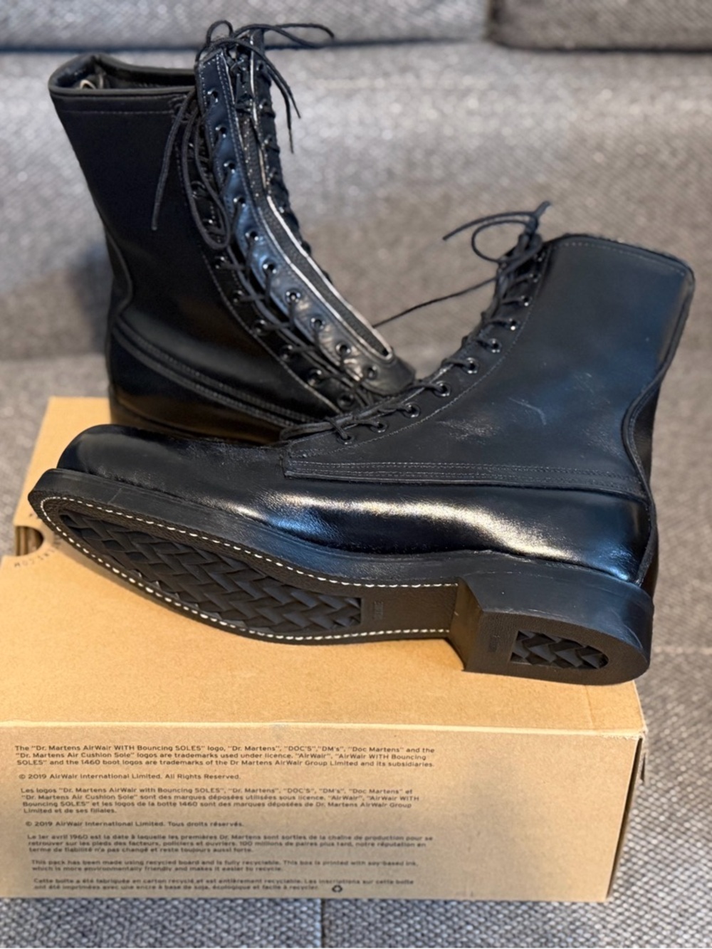 Biltrite Classic Men's Black Leather Boots - Picture 3 of 5
